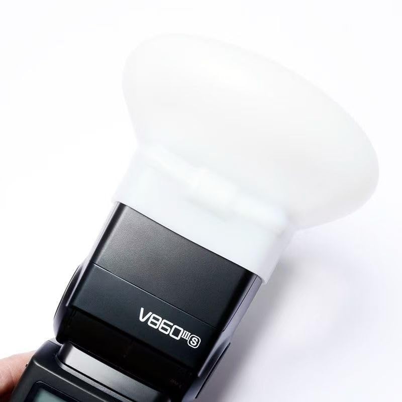 Silicone Collapsible Diffusion Dome, Softbox Diffuser Soft Light Ball for Godox V480 TT520 TT685 V850 V860, AD200 YN560 YN565 YN568 YN590 YN685 YN730 YN600EX TT560II Rectangle Head Flash