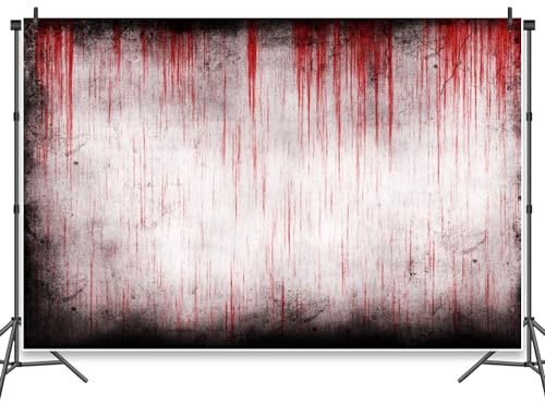 Halloween Blood Backdrop Bloody Zombie Doorway Backdrop for Photography Murder Crime Horror Photography Background Halloween Party Decorations Children Portrait Props 5x3ft - color: Halloween 006, size: 5x3ft