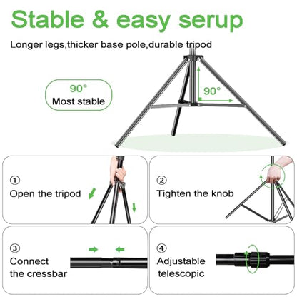 Green Screen Backdrop Kit 10x6.6ft with Tripod Stand, Chroma Key Background System for Video Shooting, Live Streaming, Photo Studio, Content Creation and Virtual Backgrounds - size: 10*6.6FT