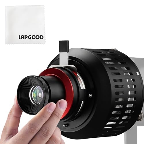 Bowens Mount Spotlight Conical Optical Snoot kit, Photography Studio Lighting Accessory with 24 Gobos & 5 Color Filters Compatible for Godox Aputure Amaran Neewer LED Video Light