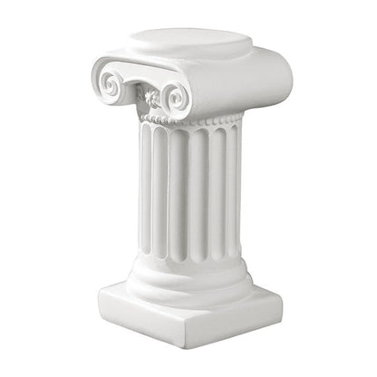Mini Nordic Resin Roman Column, Greek Sculptural Angel Display, Photo Props, Candle Holder, Sketching Art Teaching Tools (Ionic A (White) - 8cm) - color: Ionic a (White) - 8cm