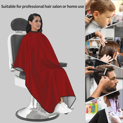Custom Barber Cape Unisex Salon Hair Cutting Capes Add Your Image Logo Haircut Kit Personalized Stylist Tool - color: Dark Red
