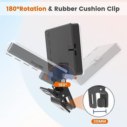 UBeesize Selfie Light with Memory Function, Rechargeable Phone Light for Pictures, iPhone, iPad, Laptop, Monitor, Clip-on Video Light with 3 Light Modes for Live Stream, TikTok, Zoom Calls, Makeup - style: Square Light-1