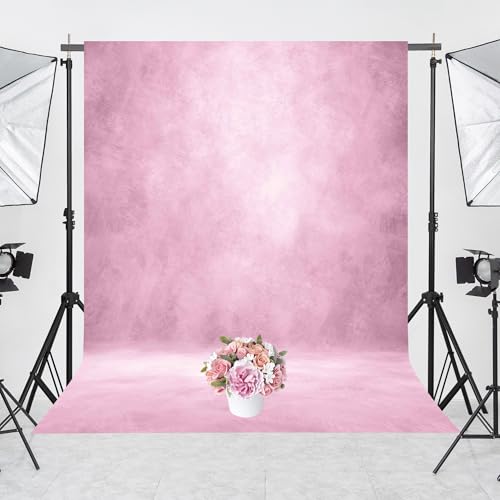 Abstract Professional Photography Backdrop for Portrait Photo Props Booth Background Photoshoot Studio with Polyester Fabric Roller Pocket on Top (8x10ft,Light Pink,No Stand) - color: Pink, size: 8'x10'