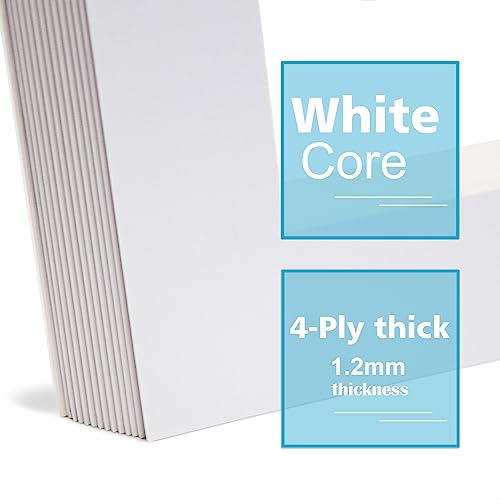 Egofine Pack of 25 White Pre-Cut 5x7 Picture Mat for 4x6 Photo with White Core Bevel Cut Mattes Sets. Includes 25 High Premier Acid Free Mats & 25 Backing Board & 25 Clear Bags - color: White-5"x7" Pack of 25 Complete Set