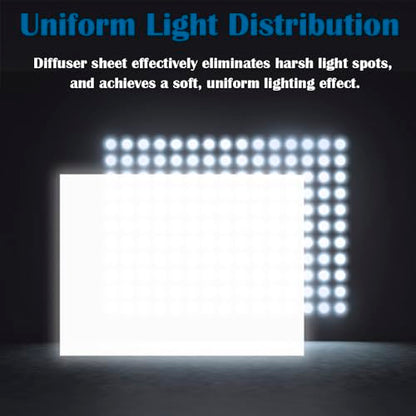 LED Light Diffuser Board Diffusion Cover Sheet Anti-Glare for Soften Ceiling Light LED Downlight, Spotlight, Led Panel, Track Light (11.8x11.8x0.039in)