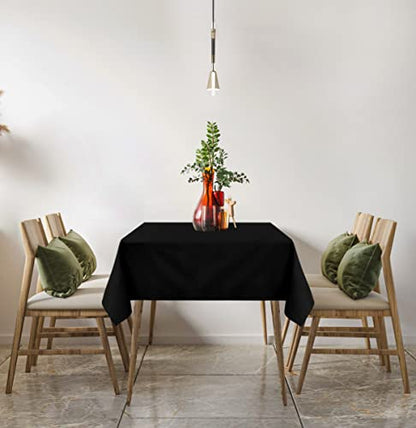 Utopia Kitchen Square Table Cloth 2 Pack(54x54 Inches, Black), Tablecloth Machine Washable, Polyester Table Cover for Dining, Buffet Parties, Picnics, Events, Weddings and Restaurants - color: Black, size: 2 Pack 54x54 Inch Tablecloth