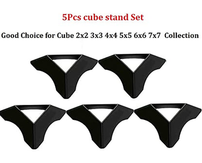Stand Plastic Speed Cube Holder - Black Base - 5pcs