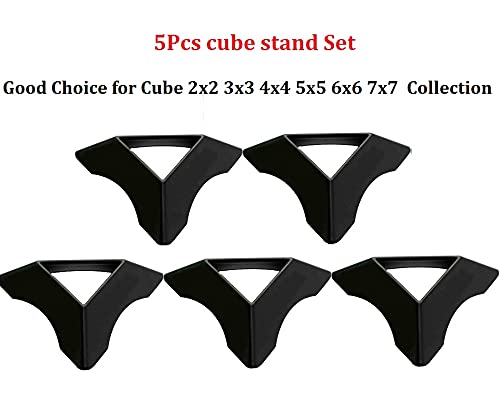 Stand Plastic Speed Cube Holder - Black Base - 5pcs