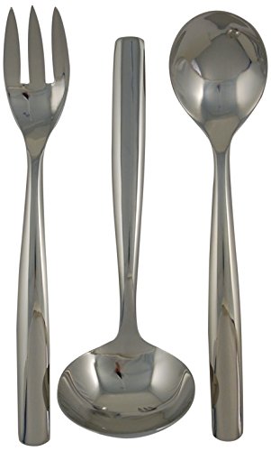 Ginkgo International Charlie 3-Piece Stainless Steel Hostess Serving Set - size: 3-Piece Hostess Set