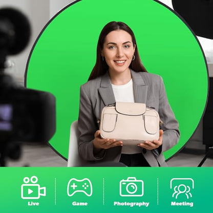 Portable Green Screen Chair, 57 in Collapsible Greenscreen Backdrop with Stand Double Sided Green Background, Chroma Key Backdrop for Zoom/Streaming, Gaming & Meetings - size: 57in