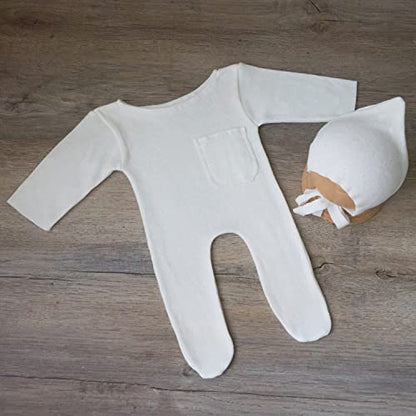 Zeroest Newborn Photography Outfits - Boy & Girl Photoshoot Props (White 3#) - color: White 3#