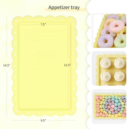 Pack of 11 NWK Cake Stand Set, with 3 x Two-Tier and 3 x Three-Tier Cupcake Stands, 4 x Appetizer Trays, 1 x Tablecloth for Birthday Bridal Baby Shower Party (Colorful) - color: Colorful