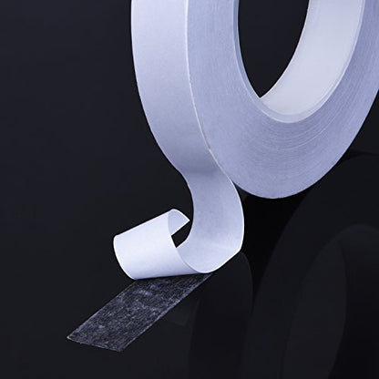 Double Sided Adhesive Tape (55 Yards) for Gifts, Photos, Documents, Wallpaper, Scrapbooking, Crafts, Ribbon, Cards and Boxes (1/2 Inch) - size: 1/ 2 Inch