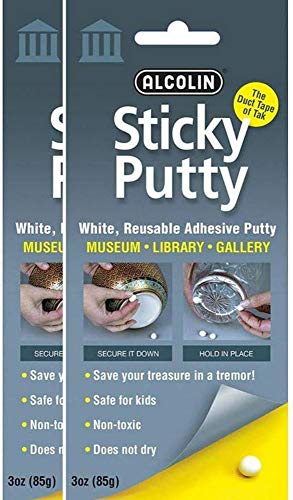 Reusable Museum & Gallery Quality Adhesive Putty,- 2 Pack - 6oz. Won't Dry Out- Always Removable Repositionable - size: ef of 2 pk