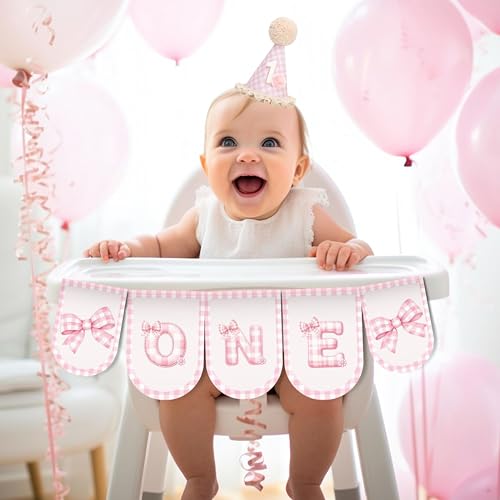 Baby In Bloom 1st Birthday Hat - First Birthday Party Decorations, Boho Cute First Birthday Hat - color: Pink