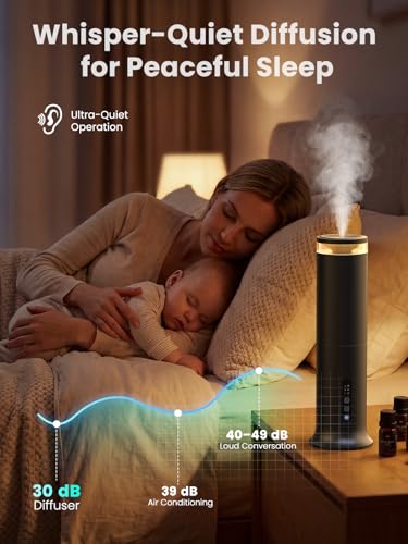 XEITIN Waterless Diffuser with 5 Hotel-inspried Scent Oil - Cold Air Diffuser Up to 2000 Sq.ft for Large Home Office Hotel and Spa, Remote & Panel Control, 4 Timer 3 Scent Intensity Models, 3.4 fl oz