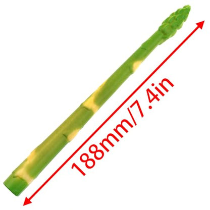19cm Simulated Asparagus Plastic Vegetable Decoration Simulated Vegetables Simulated Asparagus for Photography Props Exhibition Halloween Decorations 6pcs