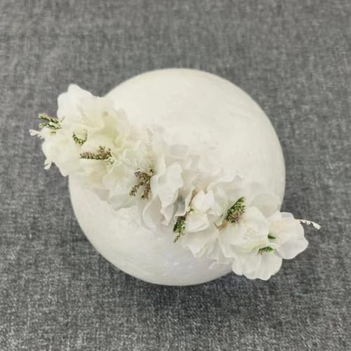 Newborn Photography Props Headband Baby Photoshoots Girl Hair Accessories Newborn Princess Headwear Photography Props - color: White