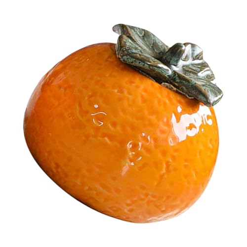 BESPORTBLE Ceramic Orange Jar Decorative Canister Small Food Sealing Container Home Adornment Photography Prop Housewarming