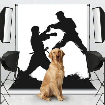 Kickboxing Backdrop Background for Photography 5x7ft Photobooth Professional Photo Backdrop Curtains Video Photography Studio Photo Backgrounds Banner Booth Background Screen Parties - color: Kickboxing