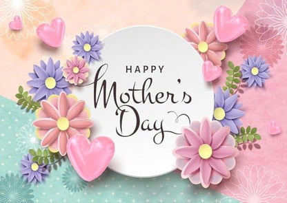 7x5ft Happy Mother's Day Backdrops Thanks Mother Party Photoshoot Backdrops Mom's Day Party Decorations Banner Backdrop Mother's Day Birthday Party Background 138 - size: 7x5ft
