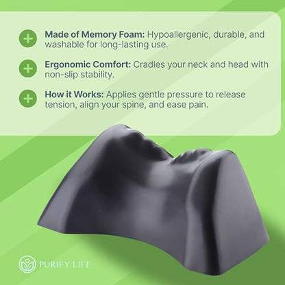 Occipital Release Tool for Pivotal Therapy & TMJ Device – Cervical Traction Pillow for Neck, Shoulder, and Back Pain Relief - Tension Headaches, Manipulation Therapies, Trigger Points