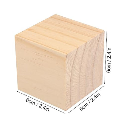 GNIEMCKIN 30 Packs Wooden Blocks for Crafts, 2.36 Inch Pine Wood Cubes, Wooden Cubes for Paint, Stamp, Decorate, DIY Projects and Personalized Gifts - size: 30 Packs 2.36 Inch