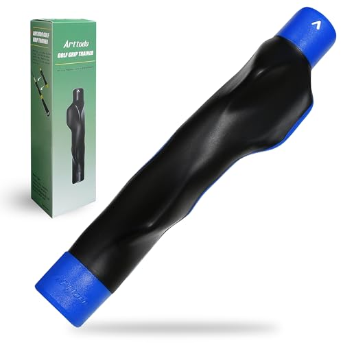 Golf Grip Trainer, Right or Left Handed Golf Training Aid for All Levels of Golfers - Fix Hand Position & Grasp, Master Correct Grip Posture, Golf Accessories - color: Blue-1 Pack, size: Left Hand