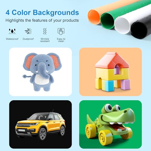 Photo Light Box, Mini Photo Studio Light Box, 12"x12" Portable Folding Photography Light Tent kit with CRI >97 144 LED Light 3600lm 5500k & 4 Backdrops for Jewelry/Watches/Small Size Products - size: 12*12*12inch