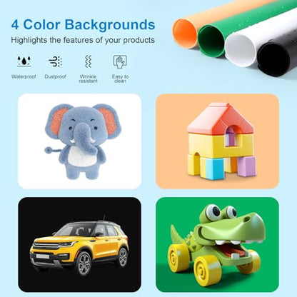 Photo Light Box, Mini Photo Studio Light Box, 12"x12" Portable Folding Photography Light Tent kit with CRI >97 144 LED Light 3600lm 5500k & 4 Backdrops for Jewelry/Watches/Small Size Products - size: 12*12*12inch