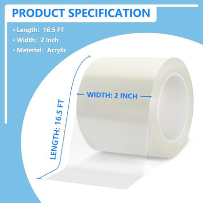 YINTTIAN Archival Safe Acid-Free Book Repair Tape,Clear Strong Waterproof Adhesive,No Residue for Libraries,Old Books,Broken Pages,(2 Inch x 16.5 Feet) - size: 2 Inch x 16.5 Feet