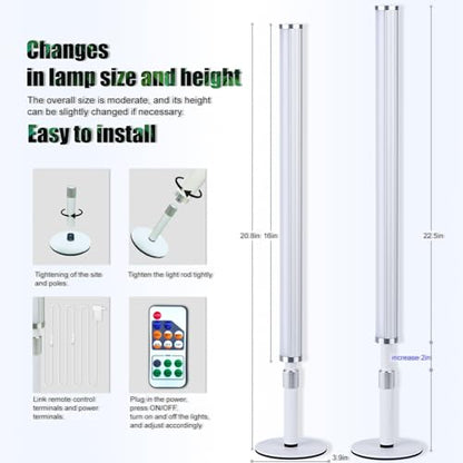 LED Vanity Lights for Mirror, Ultra bright/RA90/6000K/Remote Dimming Makeup Lights, Height Adjustable 12V/18W Fill Light for Mirror, for Make up, Photography, Video Recording Conference Lighting