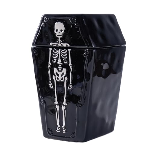 Halloween Ceramic Coffin Cookie Jar