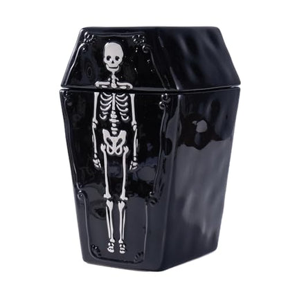 Halloween Ceramic Coffin Cookie Jar