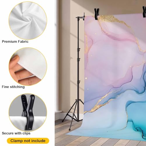 Pink Blue Marble Backdrop for Photography, Abstract Modern Art Gradient Waves Photo Backdrop Portrait Background Party Banner Photo Backgrounds for Studio Booth Props, 10x8ft - color: Blue Pink Purple, size: 10x8FT