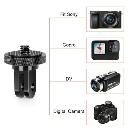 Tripod Mount Adapter for Gopro, Camera 1/4”-20 Tripod Mount for Insta 360/Gopro Hero/Sony Xiaomi yi Sjcam Action Cameras and Other Standard 1/4 Accessories - color: Gopro Tripod Mount
