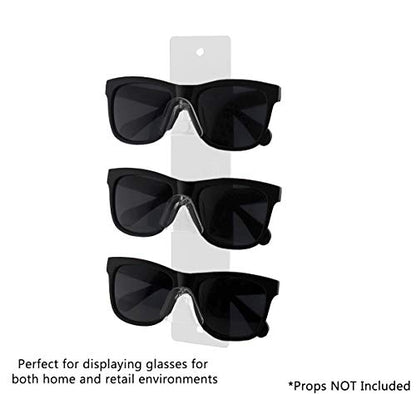 Marketing Holders 2 Pack Sunglasses Holder 3 Pair with Hardware Space Saver Organizer Hanging White Acrylic for Safety Glasses Labs Spectacles - size: 3 Tier White