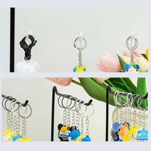 Multifuntional Jewelry Display Stand Showing Holder Alloy Texture Perfect for Necklaces Earrings and Bracelets Bouti - color: White