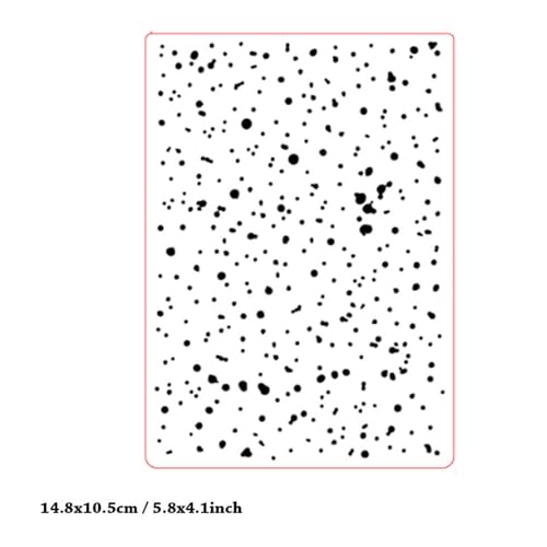 Snowflake Stars Background Pattern Plastic Embossing Folder, 3D Textured Impressions Snowfall Background Embossing Folder Template for Card Making Scrapbooking Paper Craft Album Stamps DIY Décor - color: Snowflake Stars Snowfall