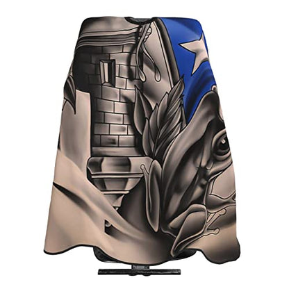 Puerto Rico Barber Cape With Adjustable Closure, Hairdressing Haircut Apron Barber Cover Gown For Hairdresser Styling Home - color: Boricua Puerto Rico Frog3