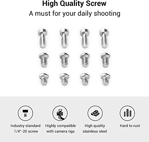 SMALLRIG Allen Wrench Screw 1/4" Screws Accessories Tool (12pcs/Pack) - 1713 (Pack of 2) - size: 12pcs 1/4" Screw 1713 (Pack of 2)