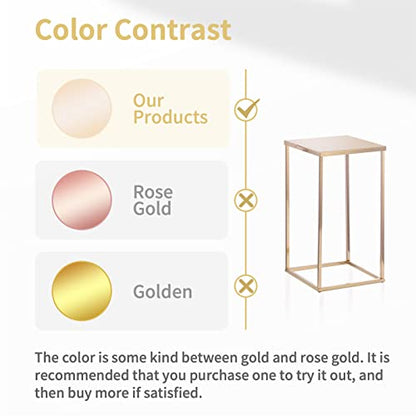 Nuptio Gold Vases - 10 Tall 15.7 inch Geometric Centerpieces for Wedding Tables - color: Gold, size: 15.7 inch - 10 PCS