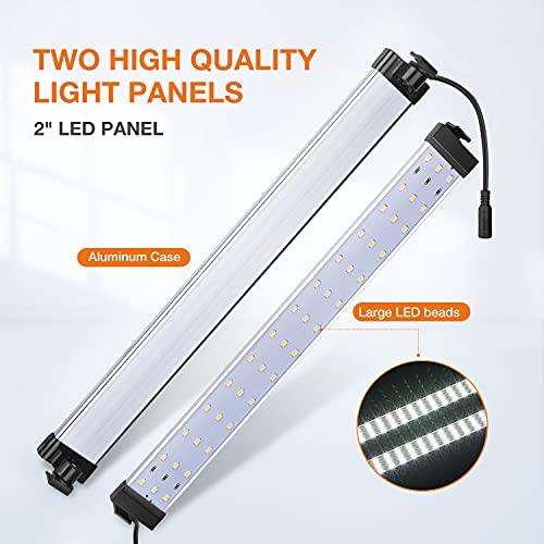 Yesker Photo Light Box, 20x20x20 inch Portable Lighting Tent Kit Brightness Adjustable Studio Photography Booth with 98 Large LED Lights CRI95+ with 4 Background for Large Items Shooting - size: 20x20x20 inch