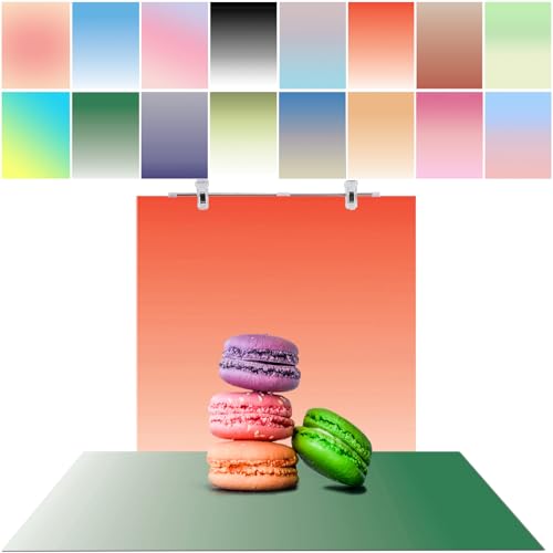 8PCS 16Patterns Product Photography Backdrops: Flat Lay Seamless 34x23in Gradient Paper Props - Tabletop Photo Backdrop Shoot for Jewelry Cosmetics Food - color: Blue