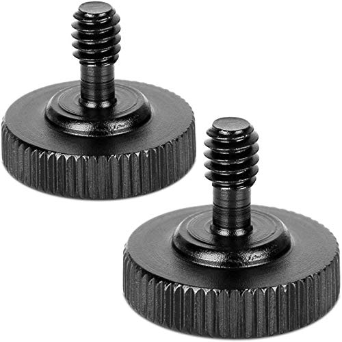 ChromLives Thumb Screw Tripod Quick Release 1/4" Thumbscrew L Bracket Screw Mount Adapter with Bottom 1/4"-20 Female Thread (2 Pack) - color: Thumb Tripod Screw