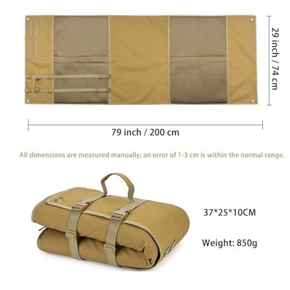 Tactical Shooting Mat Prone Padded 79" Extra Long, Extra Large Hunting Shooting Mats for Outdoor Training Shooters Range Rifle, Roll Up Portable Waterproof Non-Slip Durable Shooting Rest - color: Black