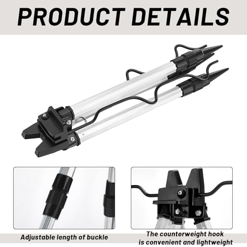 2 Pcs Portable Fishing Rod Holder for Ground Aluminum Alloy Rack with Lock Bank Fishing Rod Holder Fish Pole Bracket Stands Collapsible Fish Accessory Outdoor