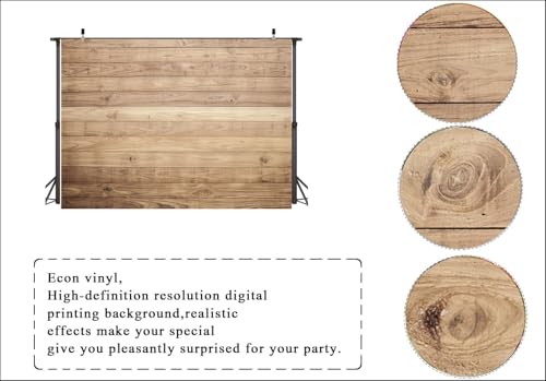 7x5ft Wood Backdrop for Photography Rustic Natural Wooden Floor Photo Background Newborn Baby Photoshoot Portrait Studio Props 254 - size: 07x5ft