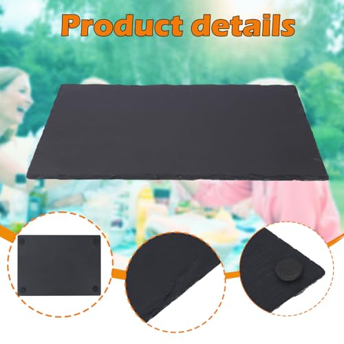 3 Pack 12 x 16 Inch Slate Cheese Boards, Black Square Slate Charcuterie Boards, Natural Charcuterie Stone Plates for Parties, Gifts, and Special Events, Cheese, Sushi, Food. - size: 3 Pack 12 x 16 Inch
